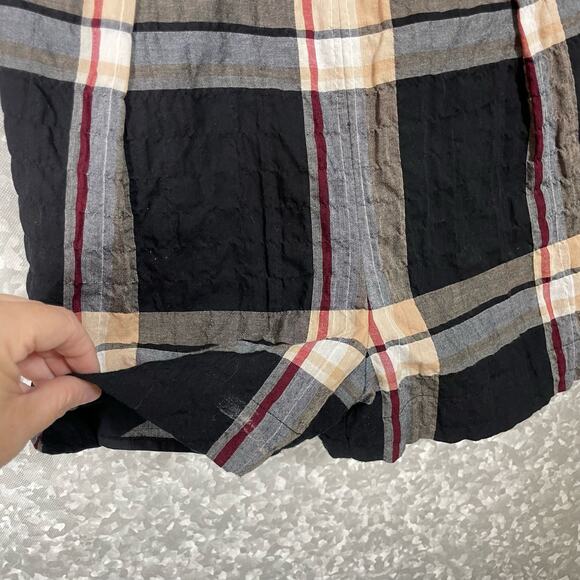 Club Monaco Women's Abani Black Plaid Sleeveless Romper - Size 2 - Twee Preppy - Picture 7 of 8